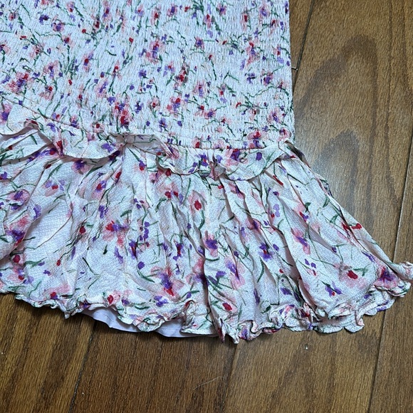 Isabelle's Cabinet Sky to Moon Pink floral ruched mini Dress - Picture 5 of 10